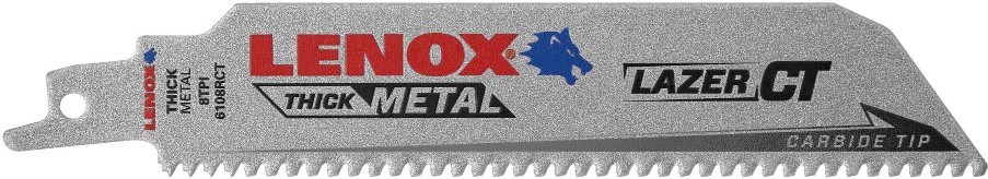 Lazer Carbide tooth 6-in 8 TPI Metal cutting Reciprocating Saw Blade