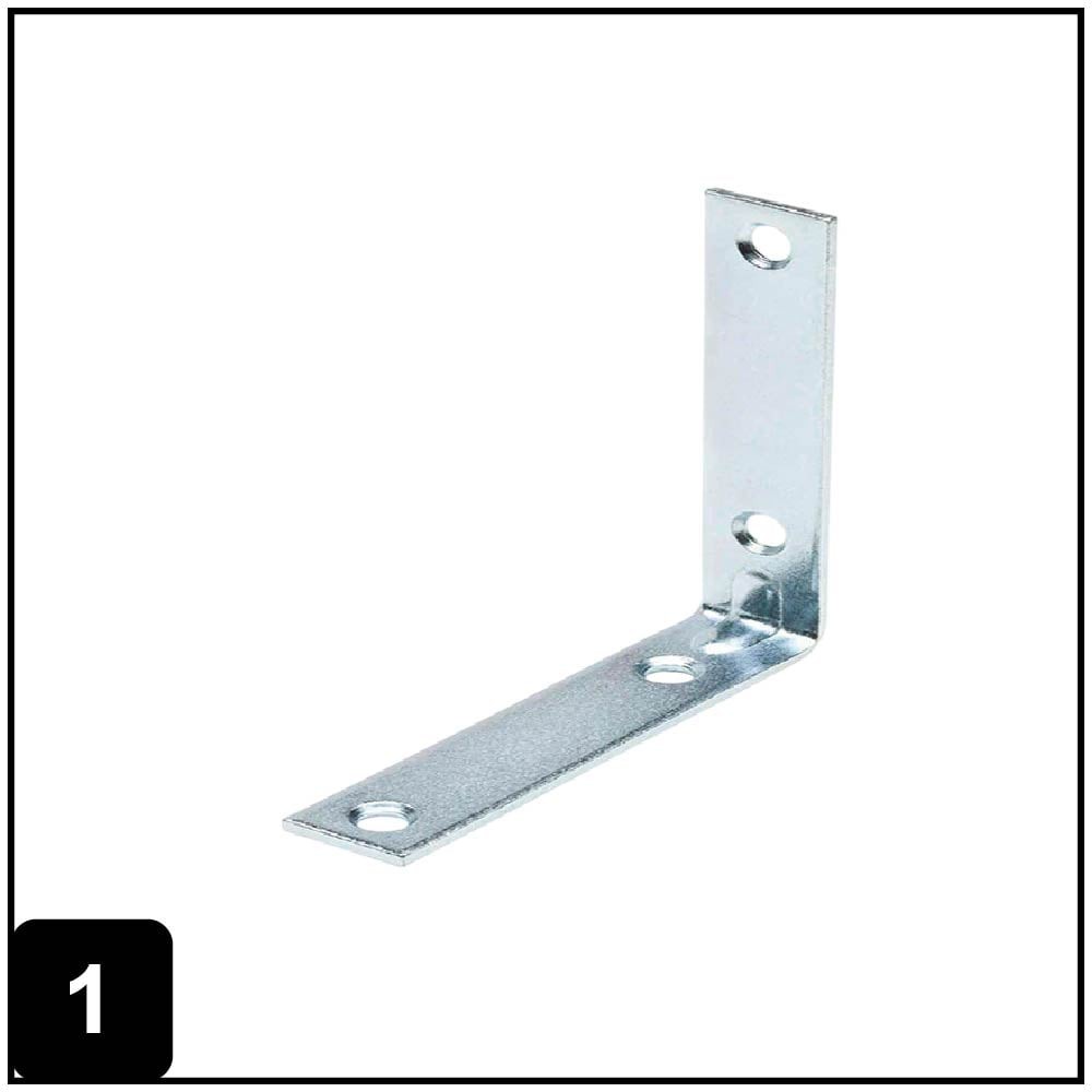 5-in x 1-in x 5-in 4.2 -Gauge Zinc-plated Steel Corner brace
