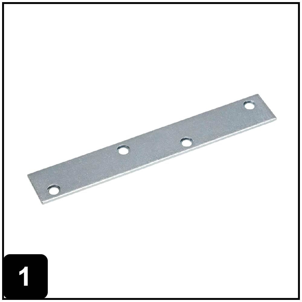 6-in x 1.125-in x 0.1-in 2.5 -Gauge Zinc-plated Steel Mending brace