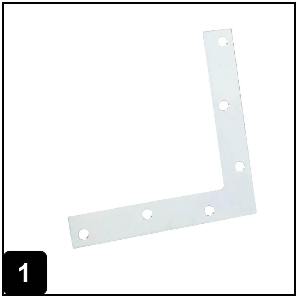 6-in x 1-in x 6-in 2 -Gauge Zinc-plated Steel Flat brace