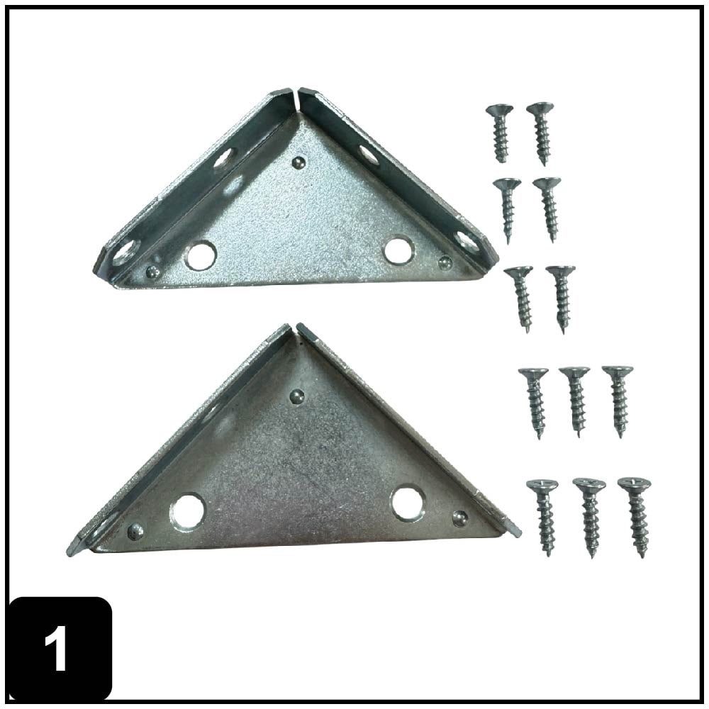 3-in x 3-in x 0.82-in 2 -Gauge Zinc-plated Steel Corner brace 2 -Pack