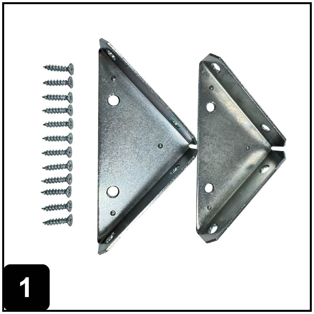 4-in x 0.875-in x 4-in 2.3 -Gauge Zinc Steel Corner brace 2 -Pack