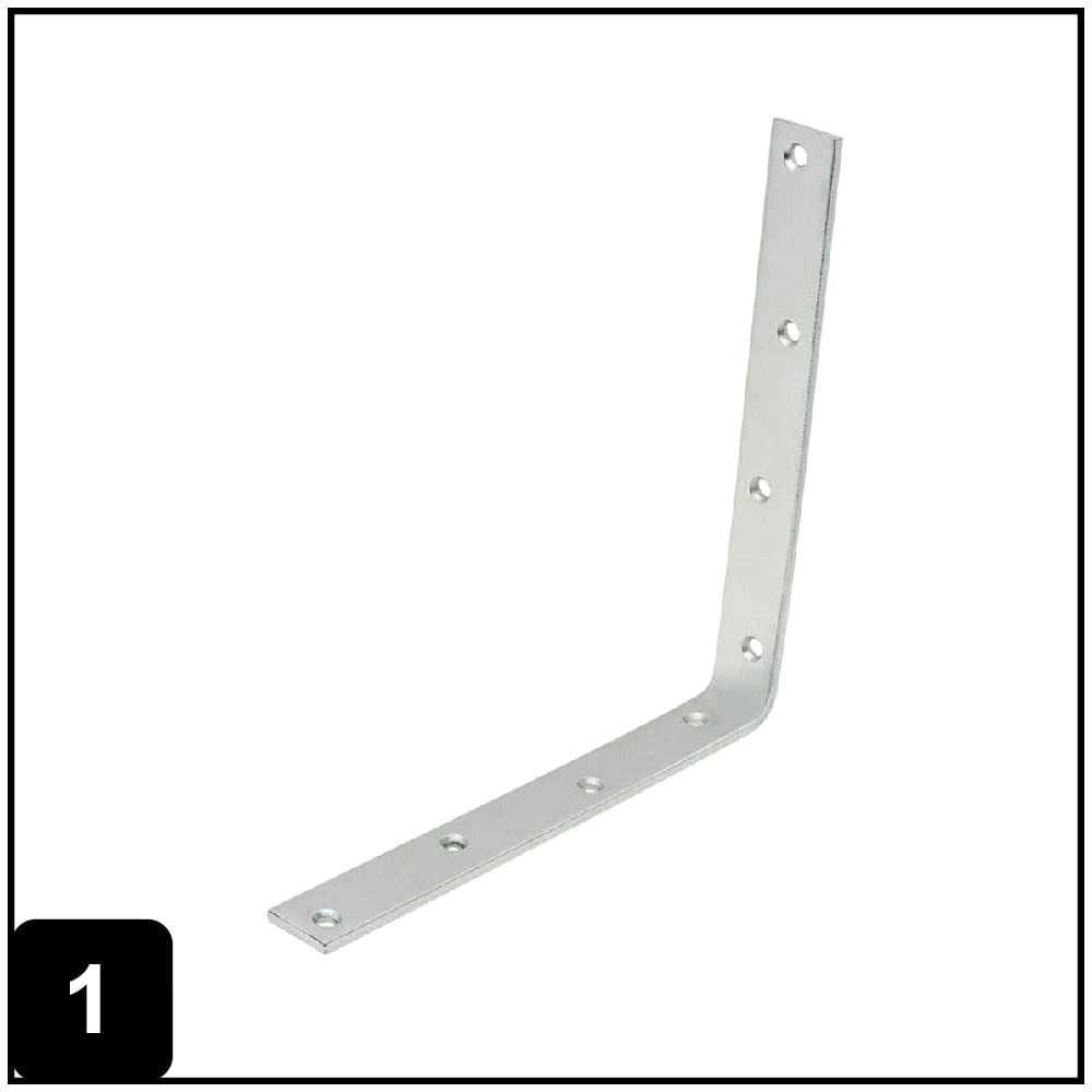 10-in x 1.25-in x 10-in 5.3 -Gauge Zinc-plated Steel Corner brace
