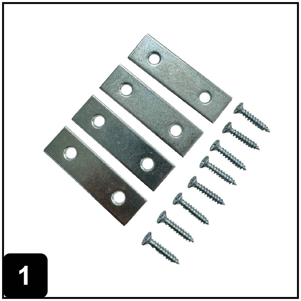 2.0-in x 0.625-in x 0.06-in 1.5 -Gauge Zinc-plated Steel Mending brace 4 -Pack