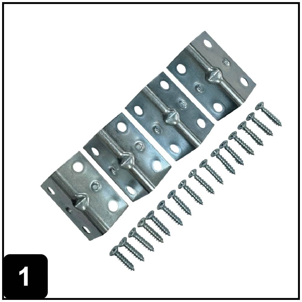 1.5-in x 0.75-in x 0.75-in 1 -Gauge Zinc-plated Steel Corner brace 4 -Pack