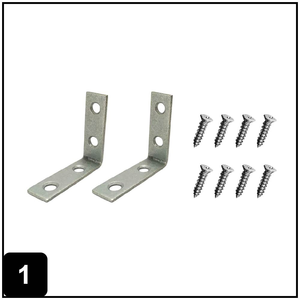1.5-in x 0.5-in x 1.5-in 1.8 -Gauge Galvanized Steel Corner brace 2 -Pack