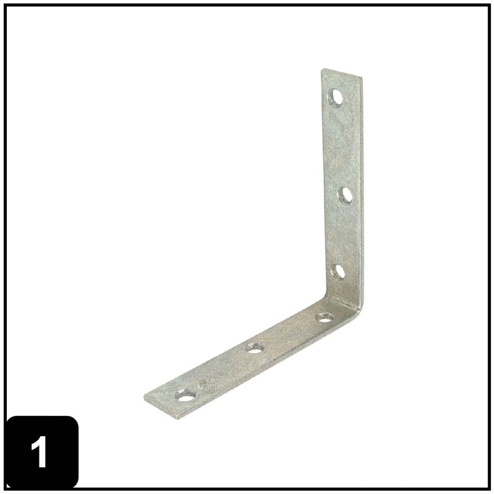 5-in x 1-in x 5-in 4.2 -Gauge Galvanized Steel Corner brace