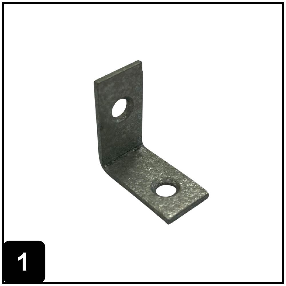 1-in x 0.5-in x 1-in 1.8 -Gauge Galvanized Steel Corner brace 2 -Pack