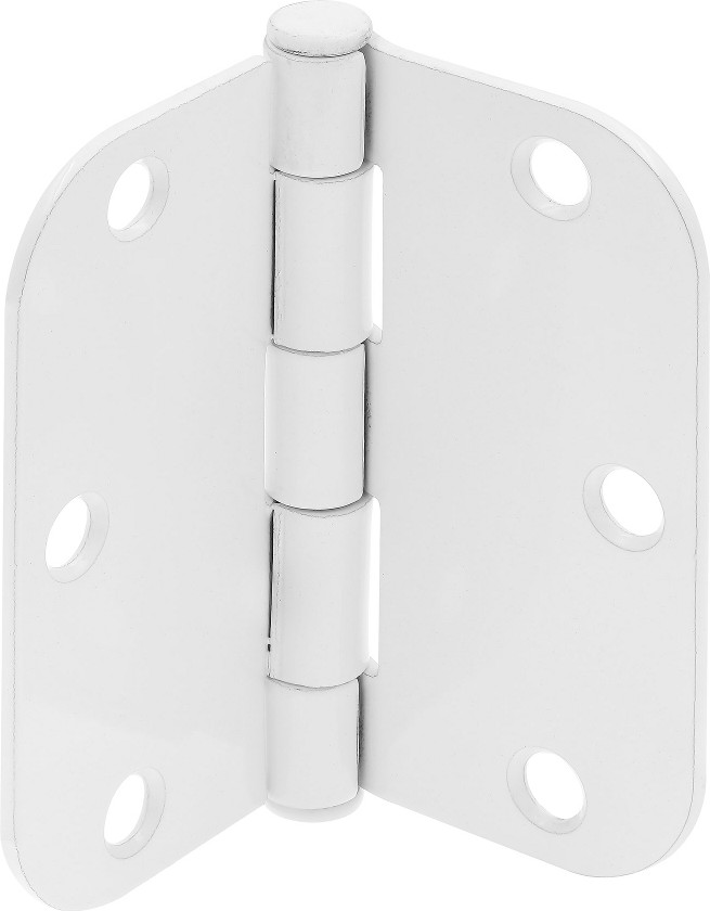 3-1/2-in H x 5/8-in Radius White Barrel Interior/Exterior Door Hinge 12 -Pack