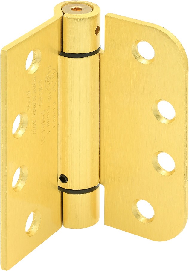4-in H x 5/8-in Radius Satin Brass Self closing Interior Door Hinge 3 -Pack