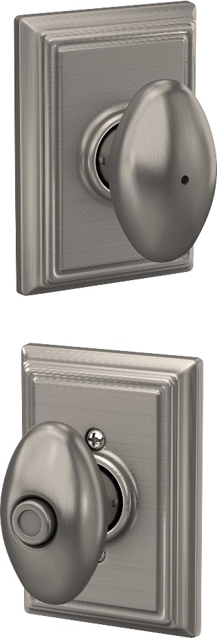 Siena-Addison Satin Nickel Interior Bed/Bath Privacy Door Knob