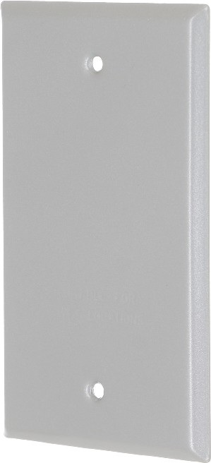 1 -Gang Rectangle Gray Metal Weatherproof Electrical Box Cover