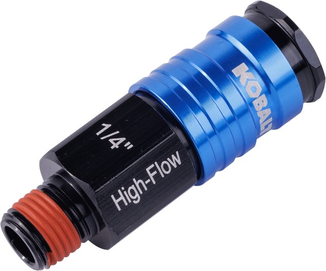 1/4-in High Flow Male Coupler- Aluminum