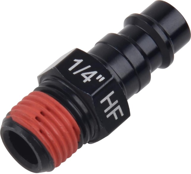 1/4-in High Flow Male Plug- Aluminum