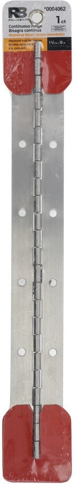 12-in H Stainless Steel Piano/Continuous Interior/Exterior Door Hinge