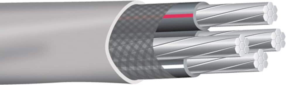 2-2-2-4 Stranded Aluminum SER By-the-foot