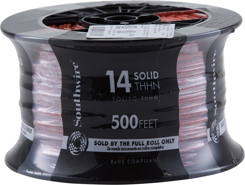 500-ft 14 -AWG Orange Solid Copper THHN wire ( By-the-roll )