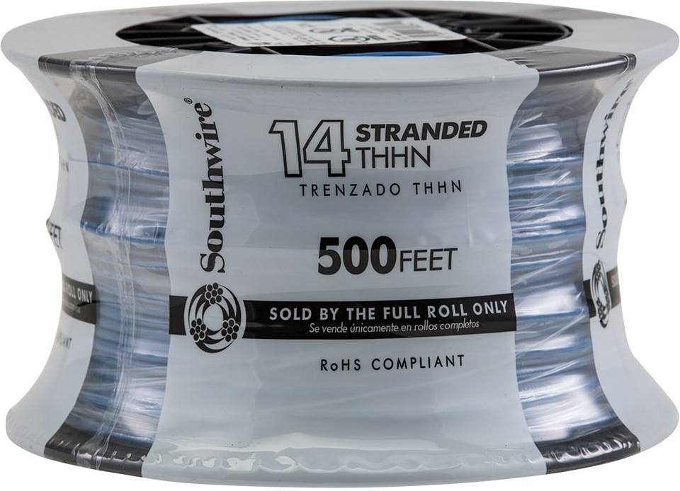 500-ft 14 -AWG Blue Stranded Copper THHN wire ( By-the-roll )