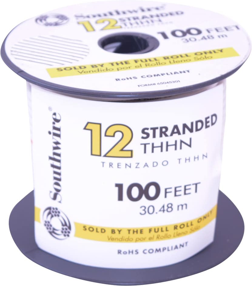 100-ft 12 -AWG White Stranded Copper THHN wire ( By-the-roll )