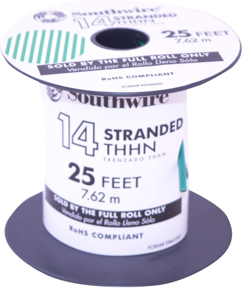 25-ft 14 -AWG Green Stranded Copper THHN wire ( By-the-roll )