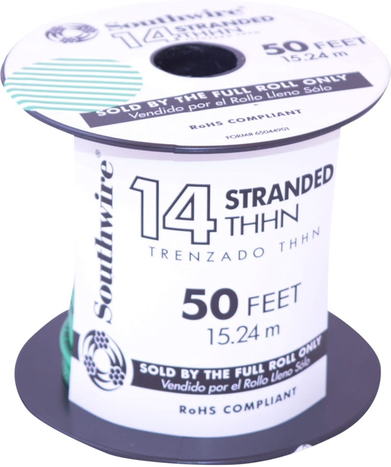 50-ft 14 -AWG Green Stranded Copper THHN wire ( By-the-roll )