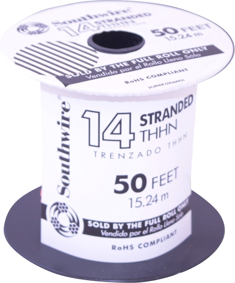 50-ft 14 -AWG Black Stranded Copper THHN wire ( By-the-roll )