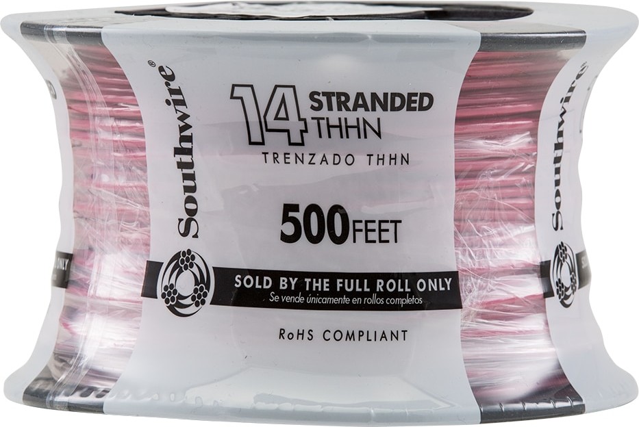 500-ft 14 -AWG Red Stranded Copper THHN wire ( By-the-roll )