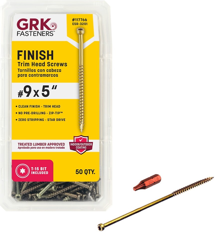 #9 x 5-in Polymer Exterior Trim screws ( 50 -Per Box )