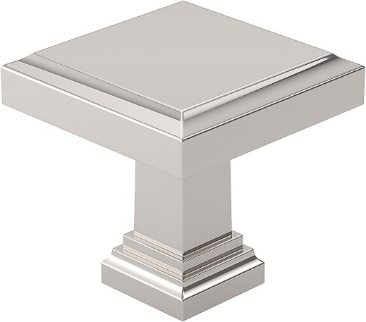 Mirabel 1-1/4-in Polished Nickel Square Transitional Cabinet Knob