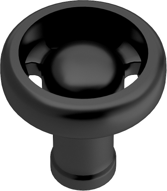 Steampunk 1-7/16-in Matte Black Round Transitional Cabinet Knob