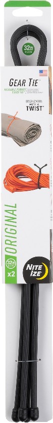 1-in x 2-2/3-ft Gear tie with Hookless 2 -Pack