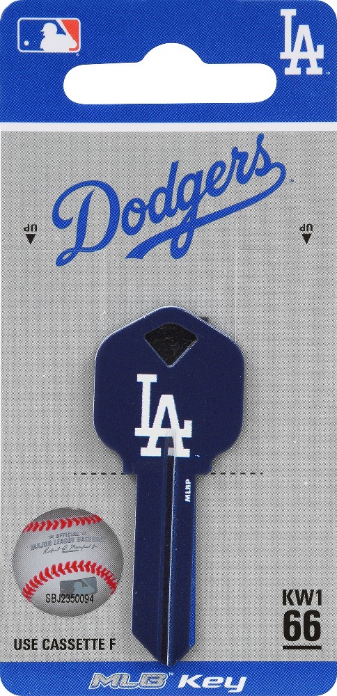 Los Angeles Dodgers Multicolored Sports Key Brass House/Entry Key Blank