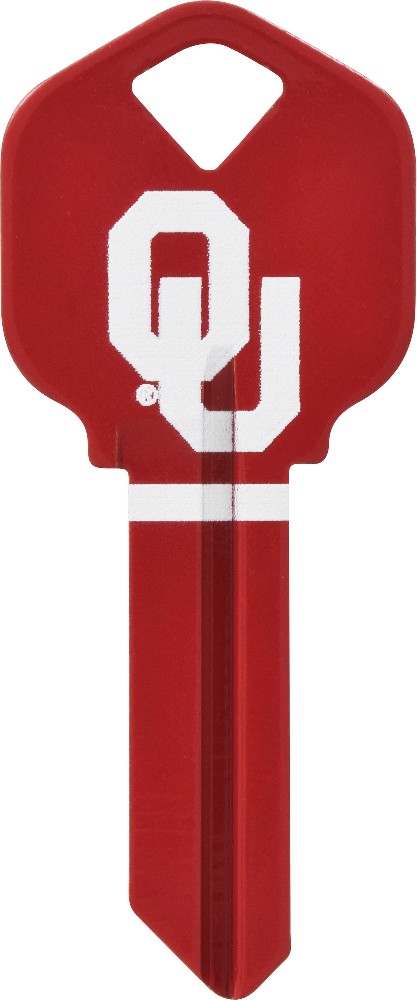 Oklahoma Sooners Multicolored Sports Key Brass House/Entry Key Blank