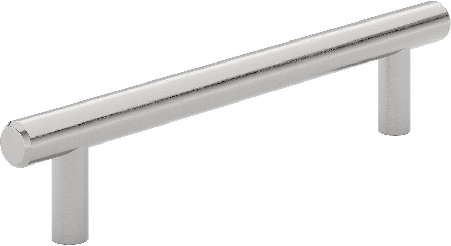 Roosevelt 5-1/16-in , 128mm Center to Center Brushed Nickel Cylindrical Handle Drawer Pulls