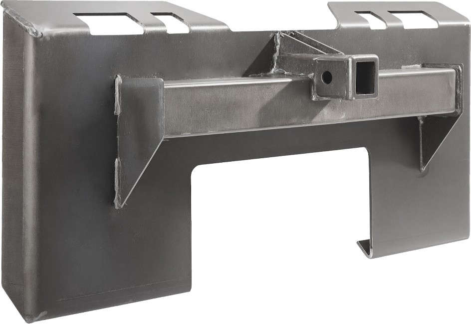 1/4 in. Skid Steer Attachment Plate, Skid Steer Mount Plate with 2.28 in. Hitch Receiver