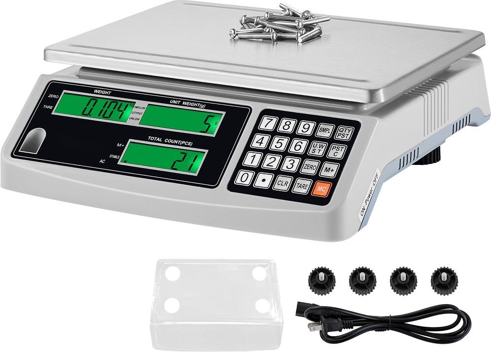 30Kg X 1G Digital Counting Scale Electronic Parts and Coin Scale Inventory and Jewelry Counting 3 Lcd Screens G/Kg/Lb-Unit