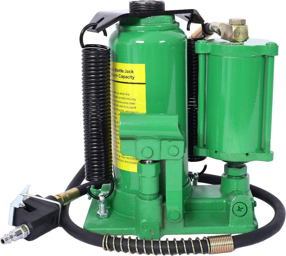 Green 12-Ton Steel Air/Hydraulic Bottle jack