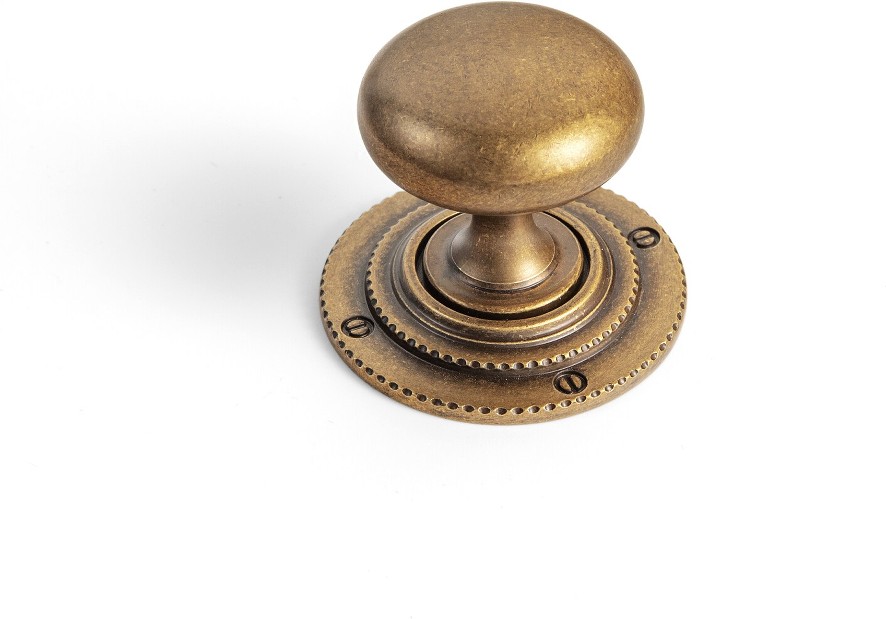 1-3/16-in Antique Brass Mushroom Classic Cabinet Knob 6 -Pack