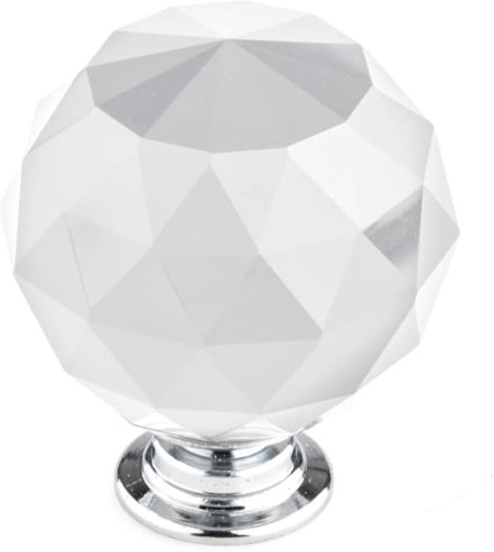 Pordenone 1-9/16-in Chrome and Clear Globe Modern Cabinet Knob