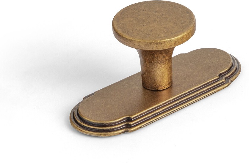1-9/64-in Antique Brass Mushroom Classic Cabinet Knob 6 -Pack