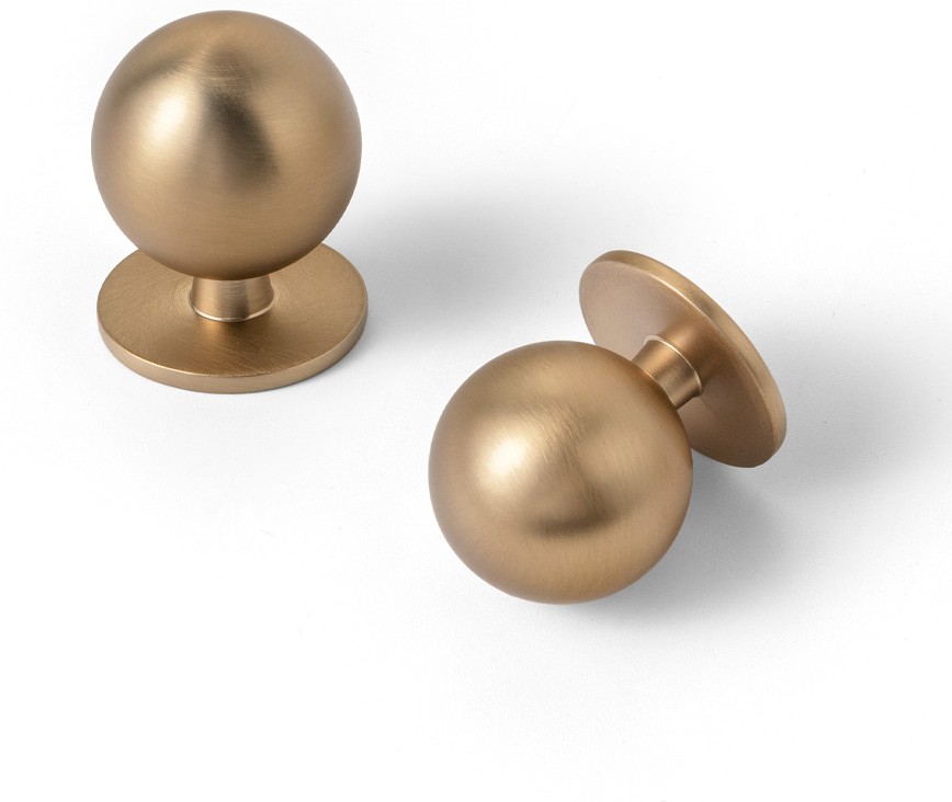1-in Champagne Bronze Round Modern Cabinet Knob 12 -Pack