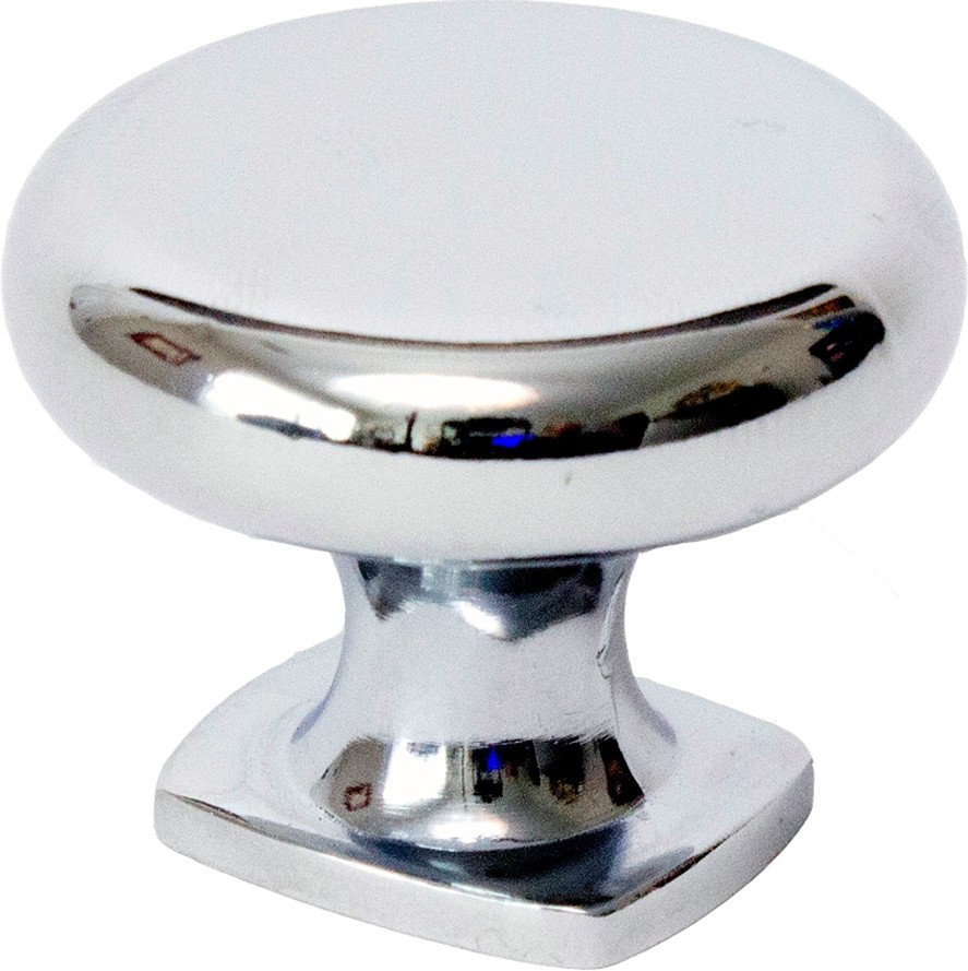 Knob 1-1/4-in Chrome Round Cabinet Knob