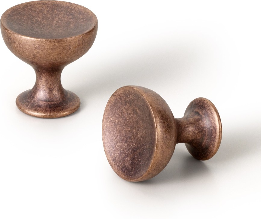 1-1/4-in Antique Copper Mushroom Classic Cabinet Knob 6 -Pack