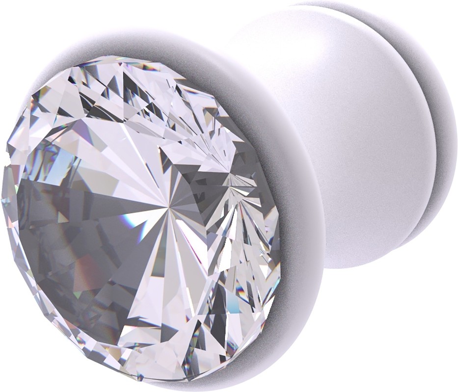 Carolina Crystal 1-1/2-in Matte White Round Traditional Cabinet Knob