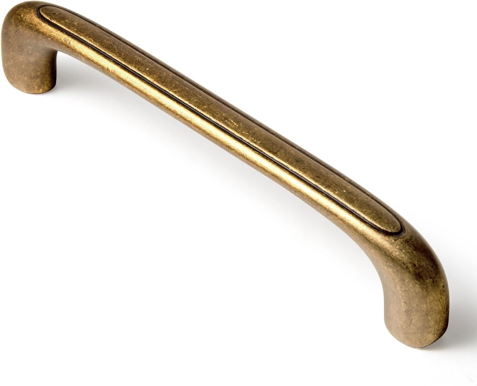 5-1/16-in , 128mm Center to Center Antique Brass Novelty Handle Drawer Pulls 6 -Pack