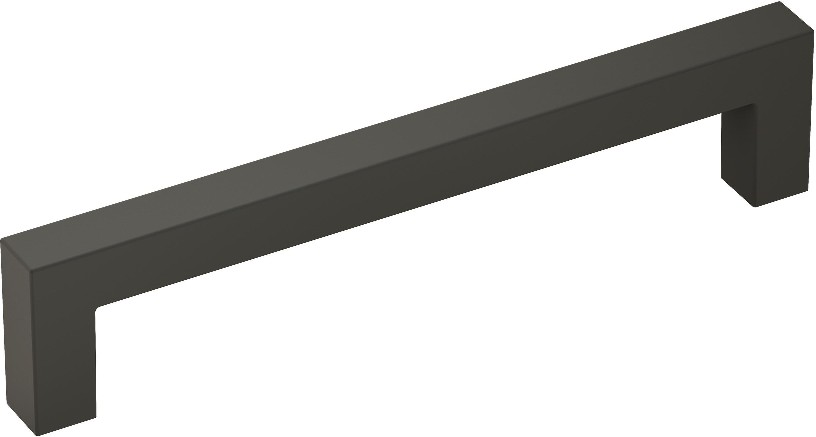 Monument 5-1/16-in , 128mm Center to Center Matte Black Rectangular Bar Drawer Pull 10 -Pack