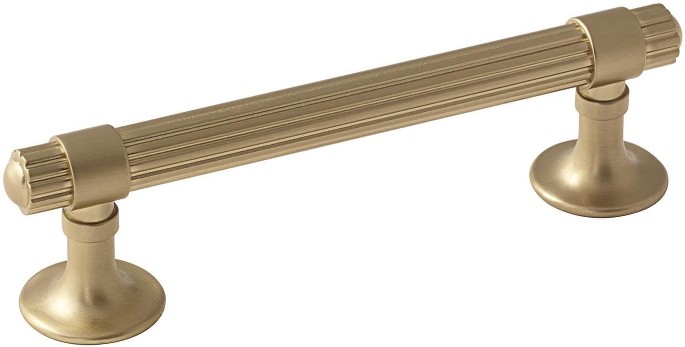 Sea Grass 3-3/4-in , 96mm Center to Center Golden Champagne Cylindrical Bar Drawer Pull