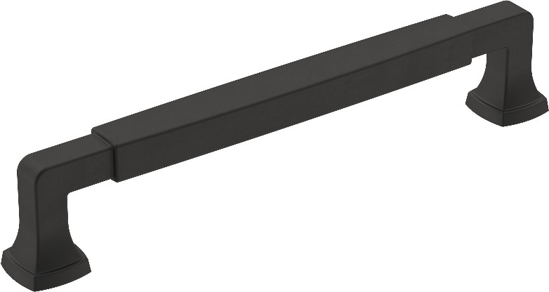 Stature 6-5/16-in , 160mm Center to Center Matte Black Rectangular Bar Drawer Pull