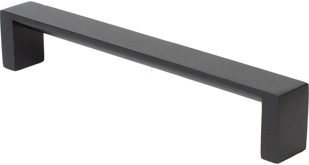 Pull 6-in , 152mm Center to Center Black Dual Mount Rectangular Handle Drawer Pull