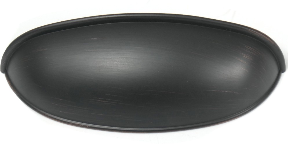 Nantucket 3-in , 76mm Center to Center Oil Rubbed Bronze Arch Cup Drawer Pulls